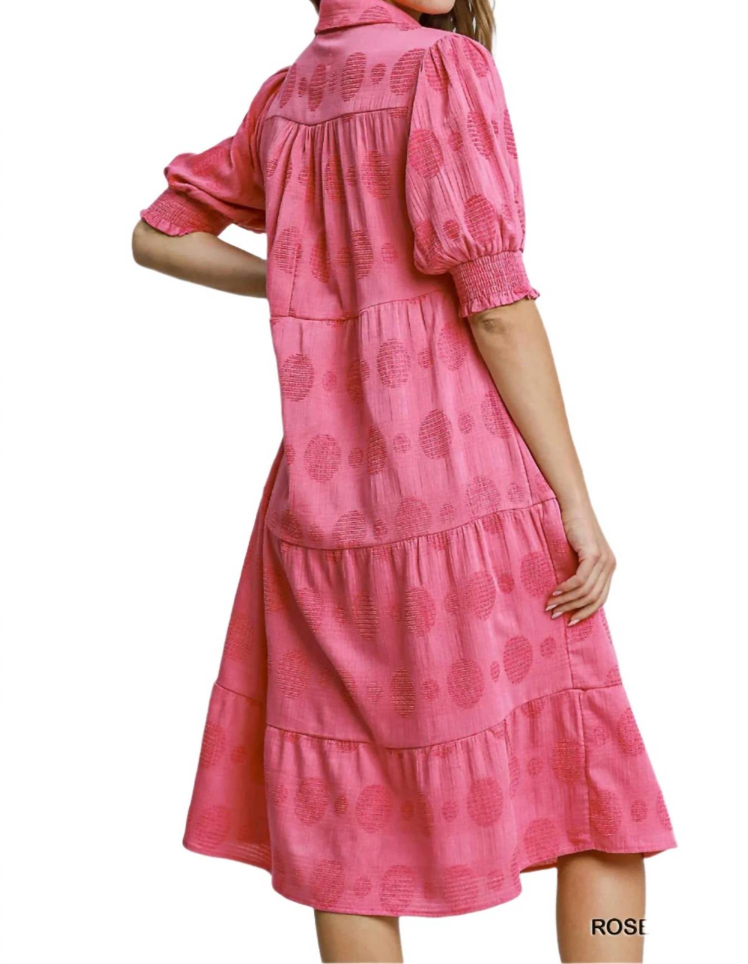 Umgee - Jacquard Tiered Midi Dress