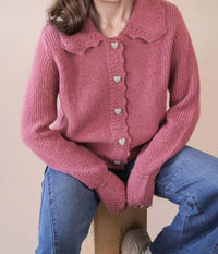 Very J - Heart Button Down Cardigan