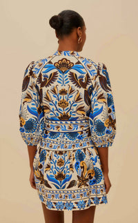Farm Rio - Nature Land Sand Mini Dress