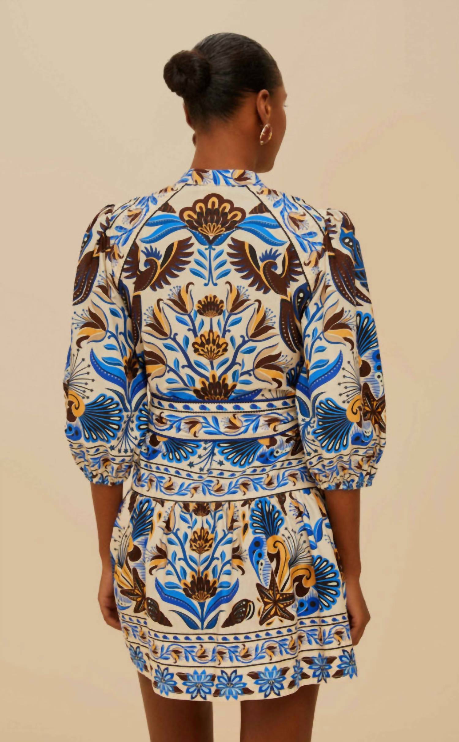 Farm Rio - Nature Land Sand Mini Dress