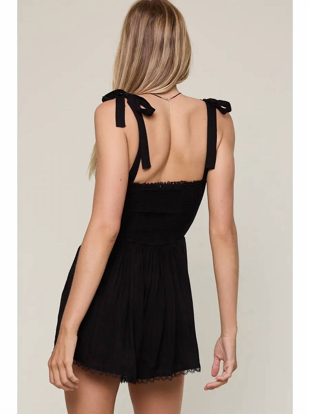 Sky To Moon - Larissa Strap Lace Trim Romper