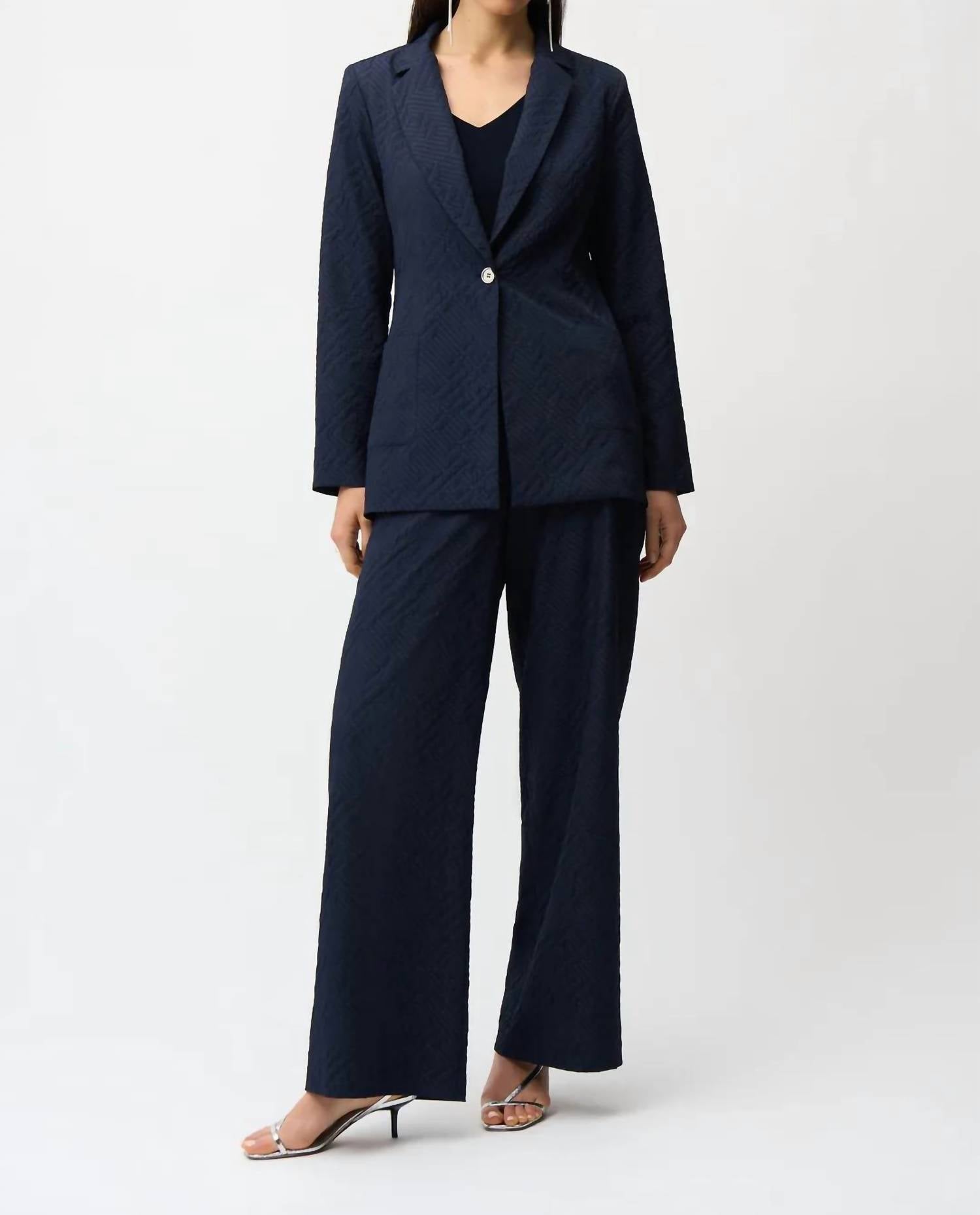 Joseph Ribkoff - Geometric Textured Blazer Jacket