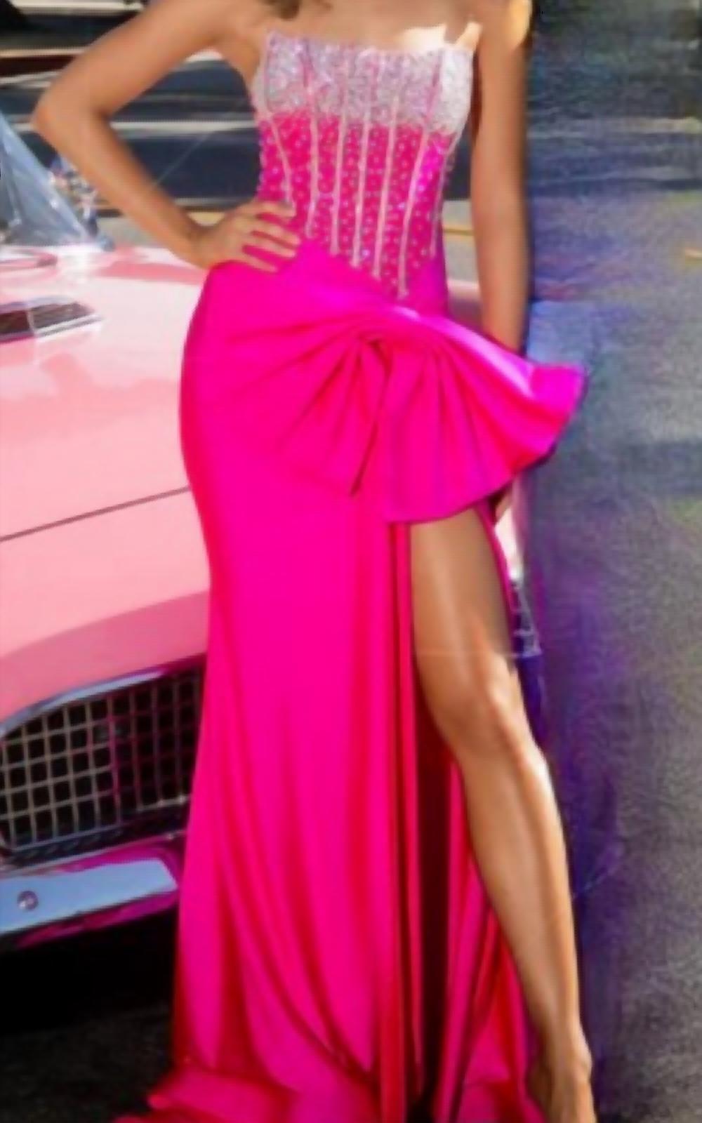 Portia&Scarlett - Strapless Gown With Crystals And Detachable Bow