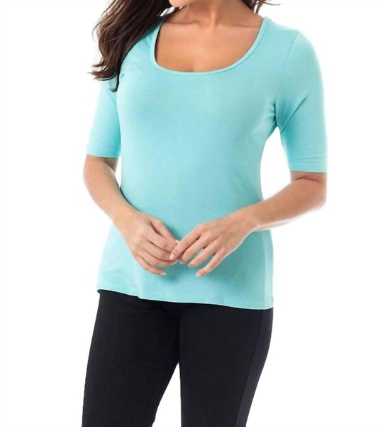 Short Sleeve Scoop Neck Top