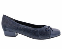 Ros Hommerson Women's Tawnie Leather Slip On Casual Shoe in navy - women's heels