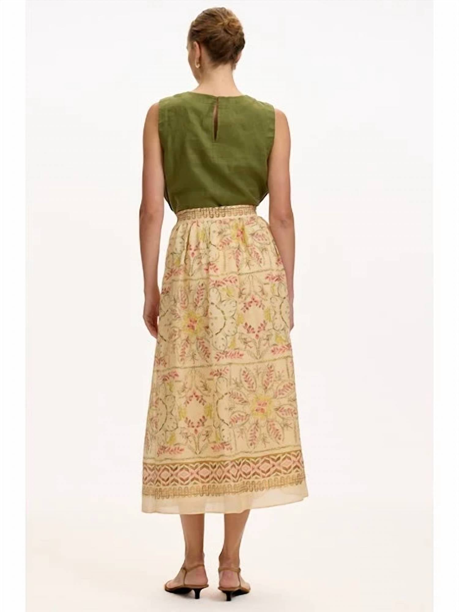Exquise - Printed Midi Skirt