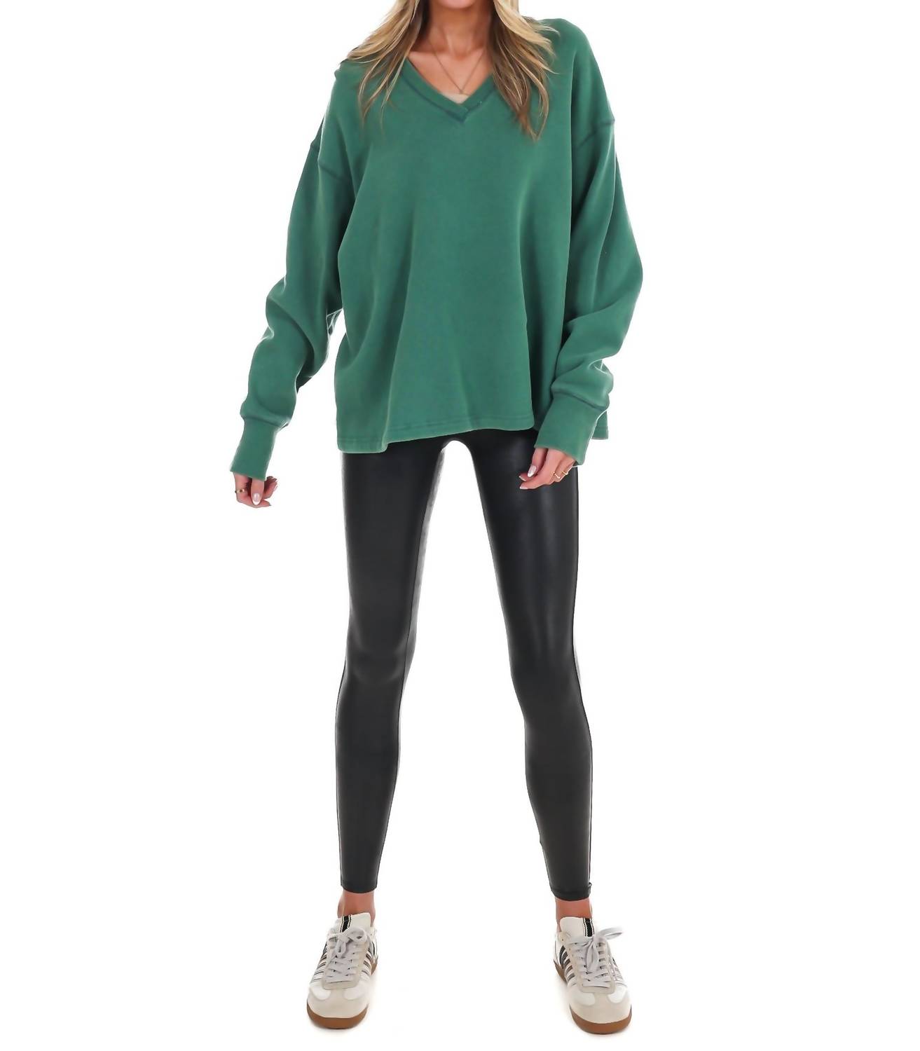 Hyfve - Urban Fade Oversized V-Neck Sweatshirt