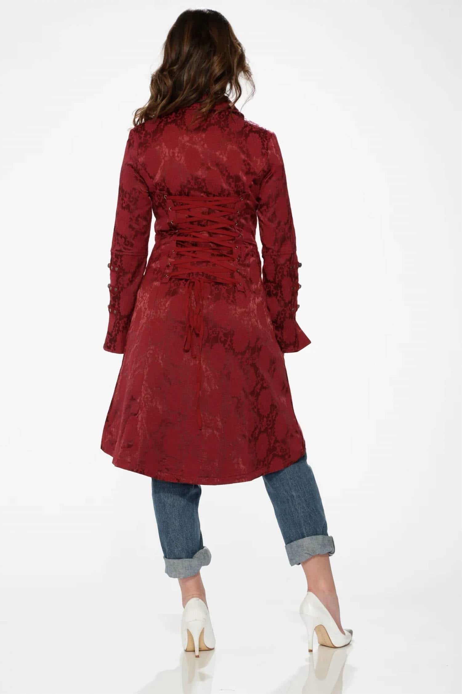 Orchid Bloom - Brocade Long Sleeve Coat