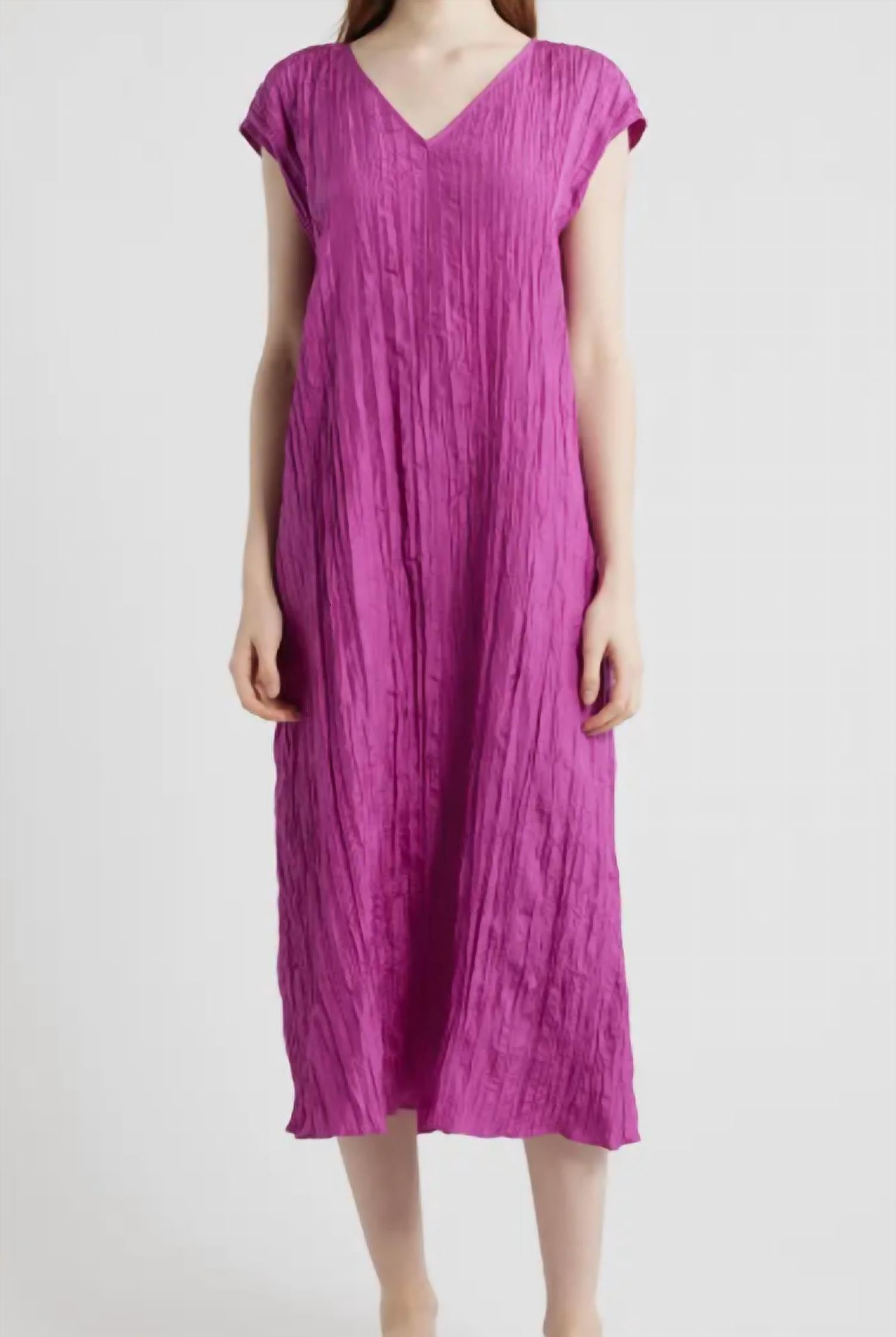 Eileen Fisher - Cap Sleeve Silk Maxi Dress