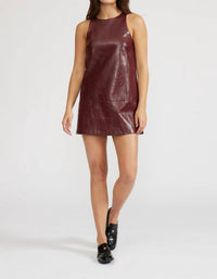 Lucy Paris - Onyx Faux Leather Dress