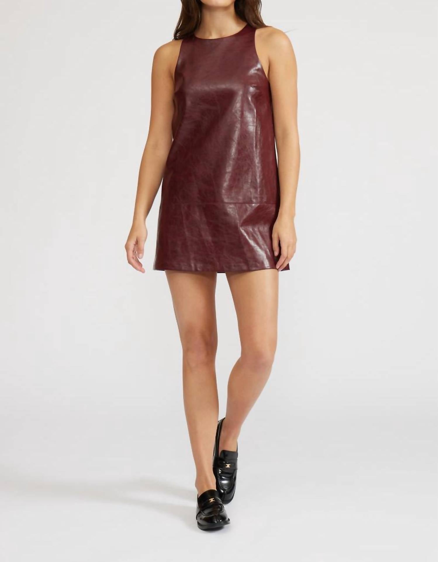 Lucy Paris - Onyx Faux Leather Dress
