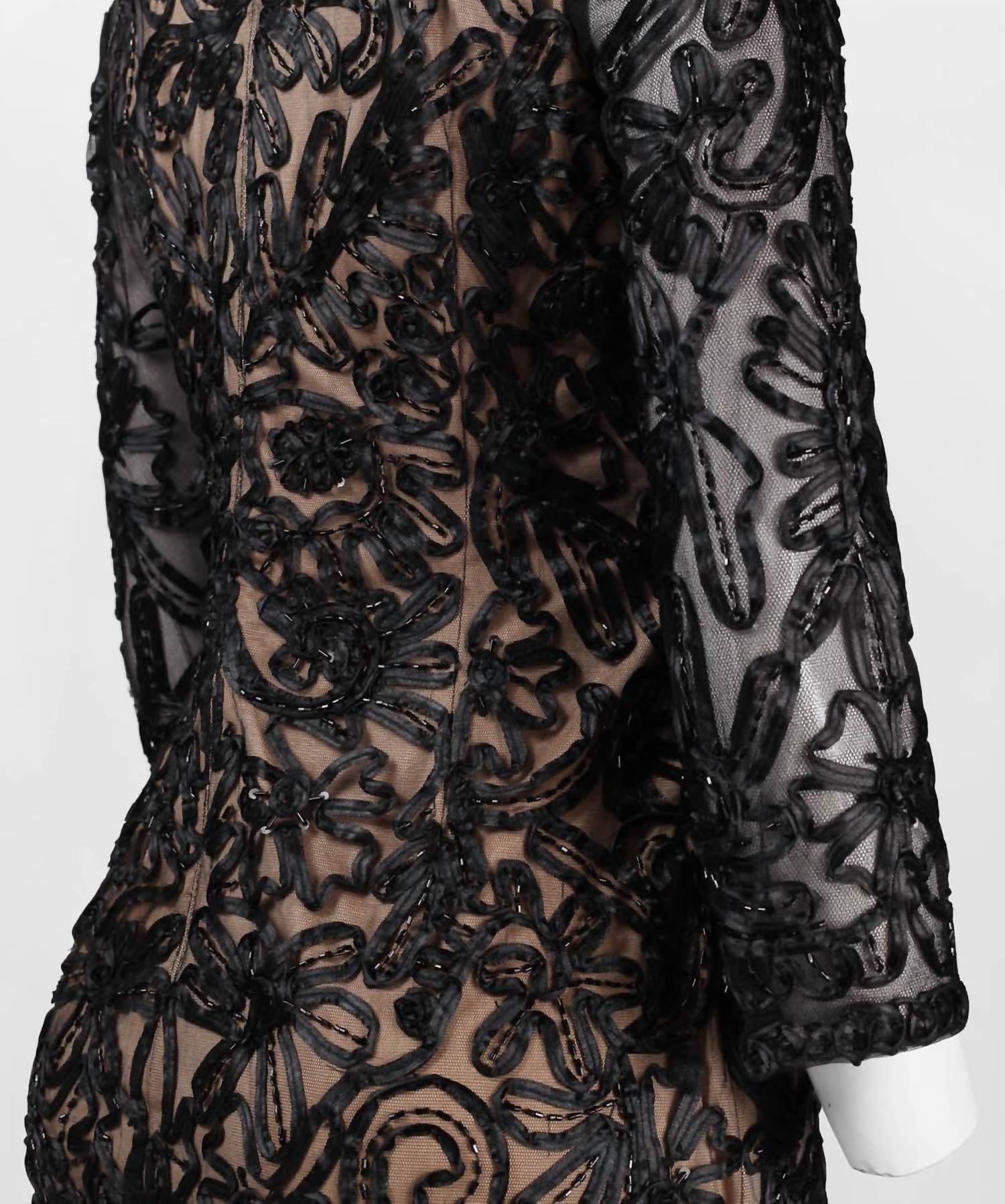 Sue Wong - Soutache Embroidered Short Evening Dress