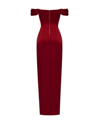 Off-the-Shoulder Draped Corset Gown
