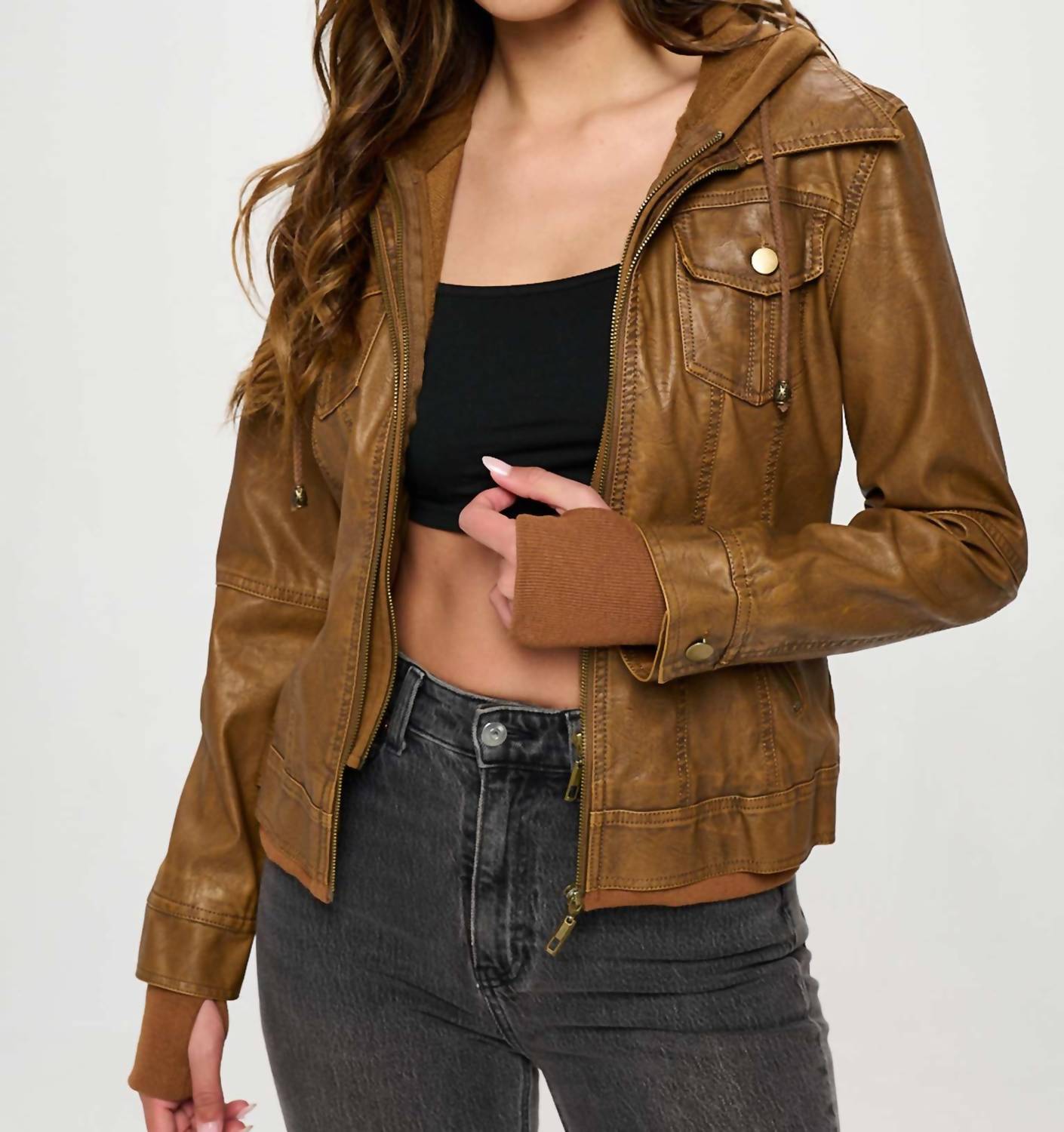 Coalition La - Vegan Leather Bomber Jacket