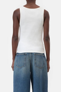 CLOSED Classic Tank Top in ivory - women's tank top - alternate view