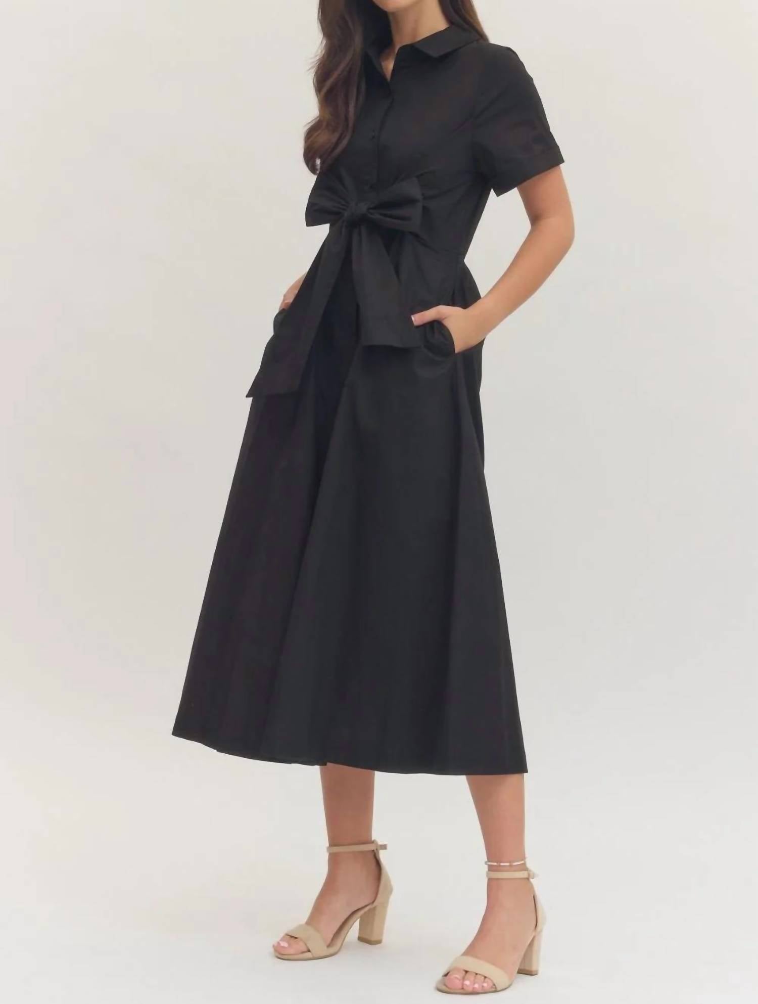 Entro - Beatrice Bow Midi Dress