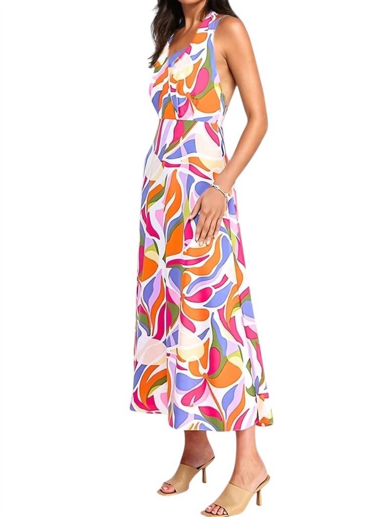 Milk & Honey - Corinee Open Back Halter Maxi Dress