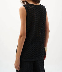 Joseph Ribkoff - Knit Chevron Stitch Relaxed Tunic Top