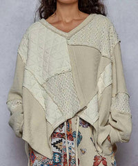 Pol - V-neck Balloon Sleeve Relaxed Fit Top