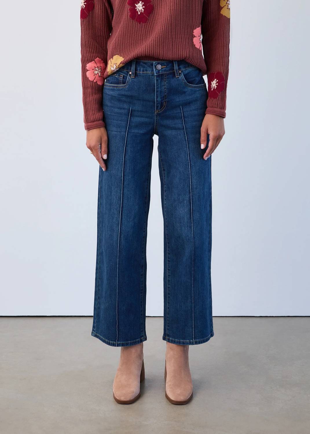 Fdj - Olivia Wide Leg Denim Ankle Jeans