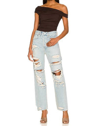 AGOLDE 90's Mid Rise Loose Fit Jeans in unhinged 1 - women's jeans - view 4