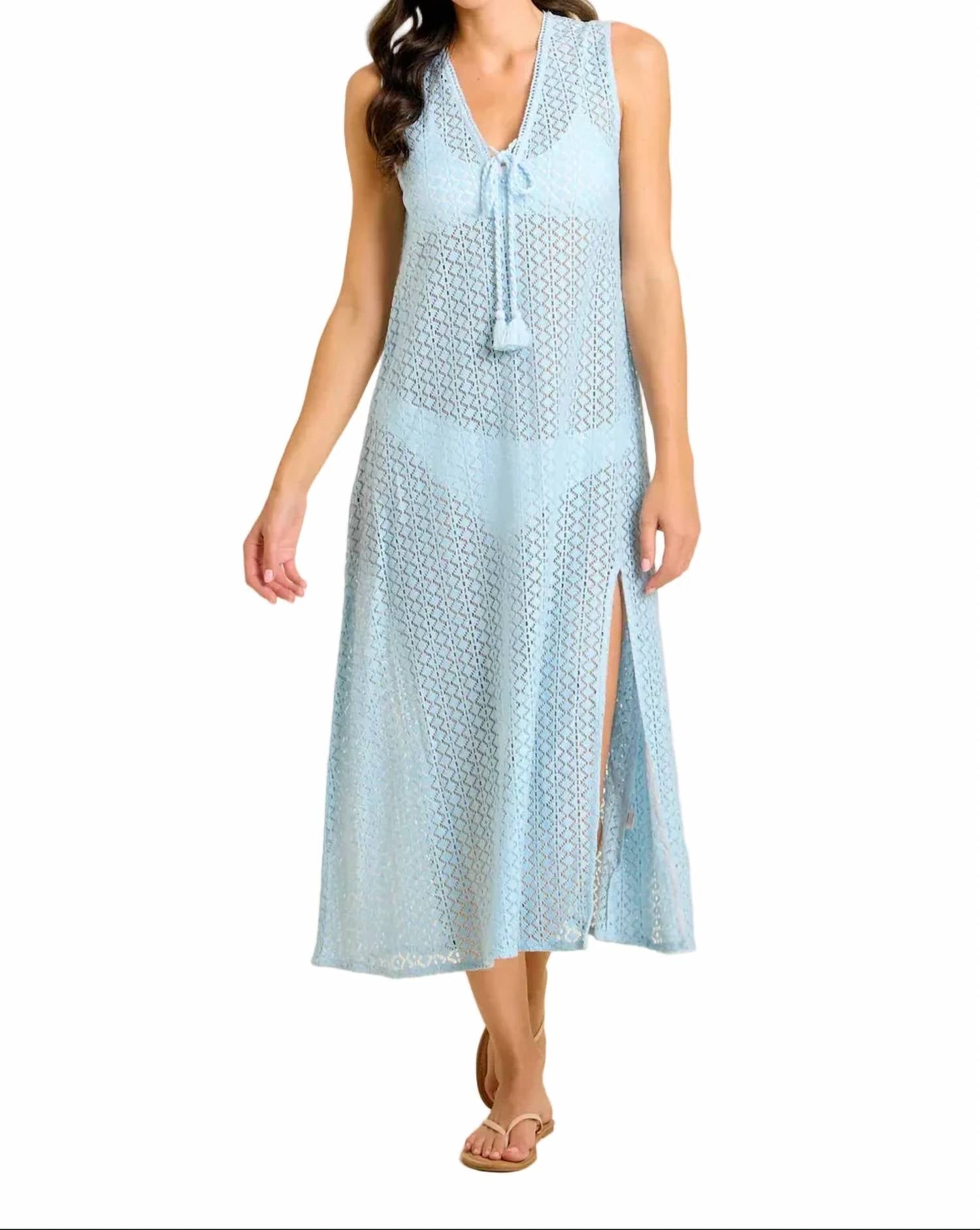 Sitano - Sorrento Aria Crochet Cover-up Midi Dress