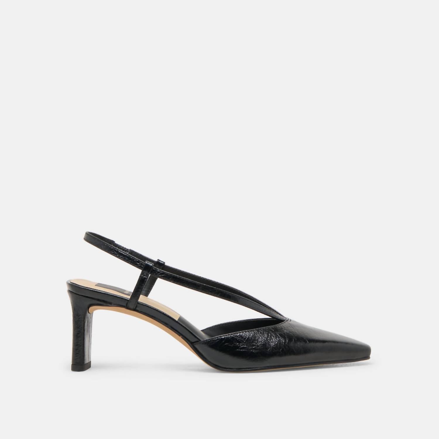 Dolce Vita Women's Ginay Slingback Heels in black leather - women's heels