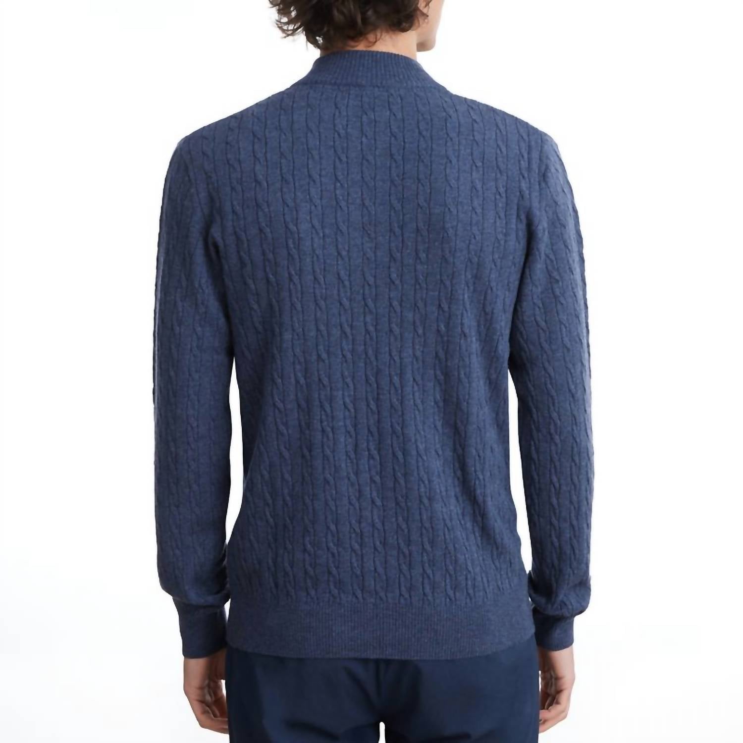 Emanuel Berg - Premium Luxury Cable Quarter Zip Sweater