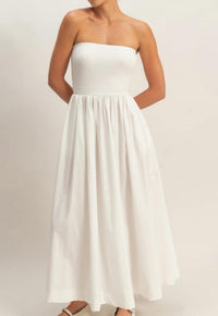 Hyfve - Strapless Flowy Midi Dress