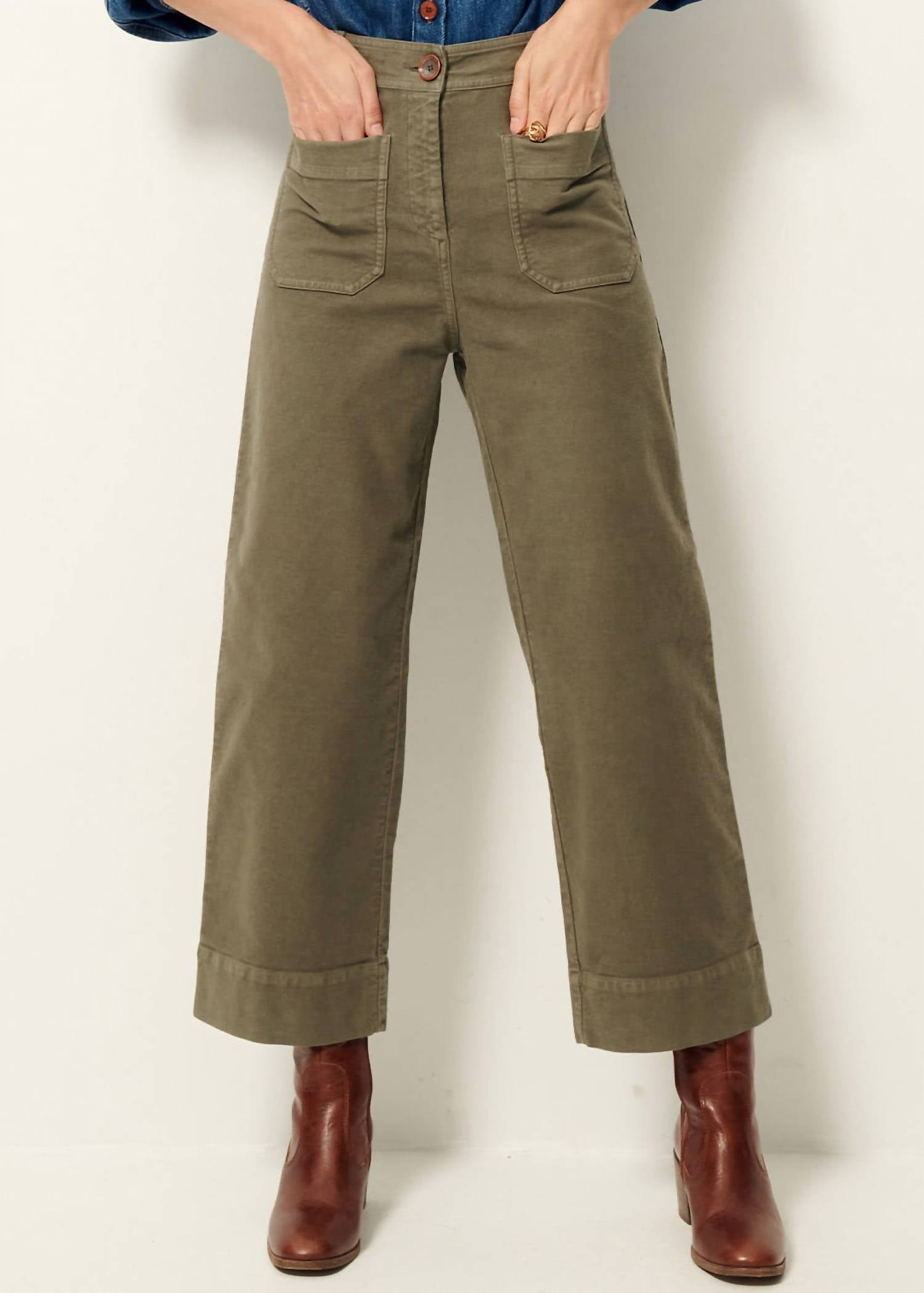 Sessun - Hudpeach Semi-wide Crop Pants