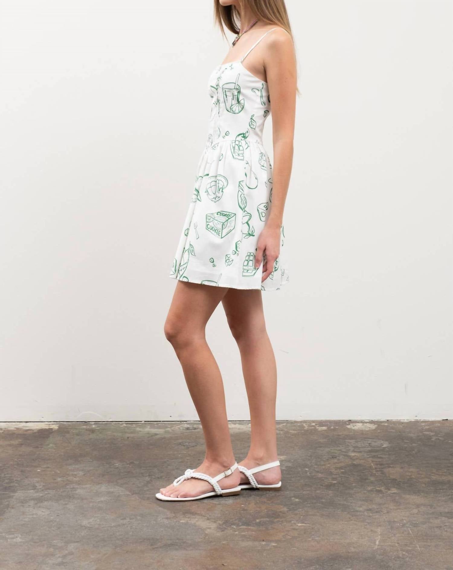 Moon River - Doodle Line Mini Dress
