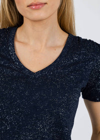 ATM Classic V-neck Tee in obsidian silver - women's t-shirt - view 5