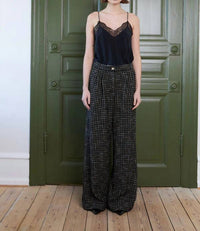 Stella Nova - Checked Bouclé Straight Leg Pants