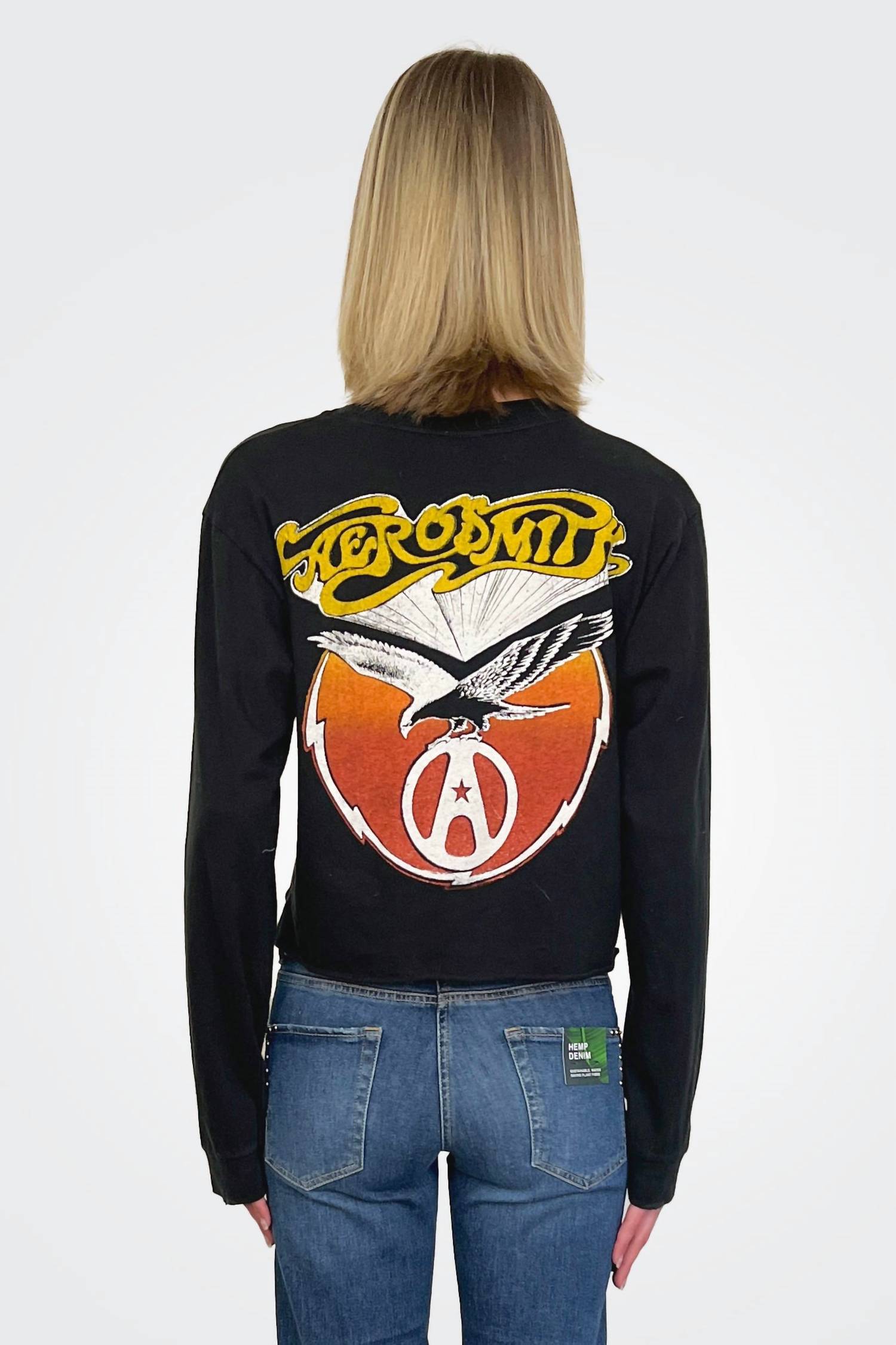 Madeworn - Aerosmith Cropped Long Sleeve Tee