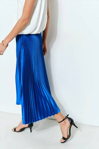 Ina Fashion - Satin Pleated Long Midi Skirt
