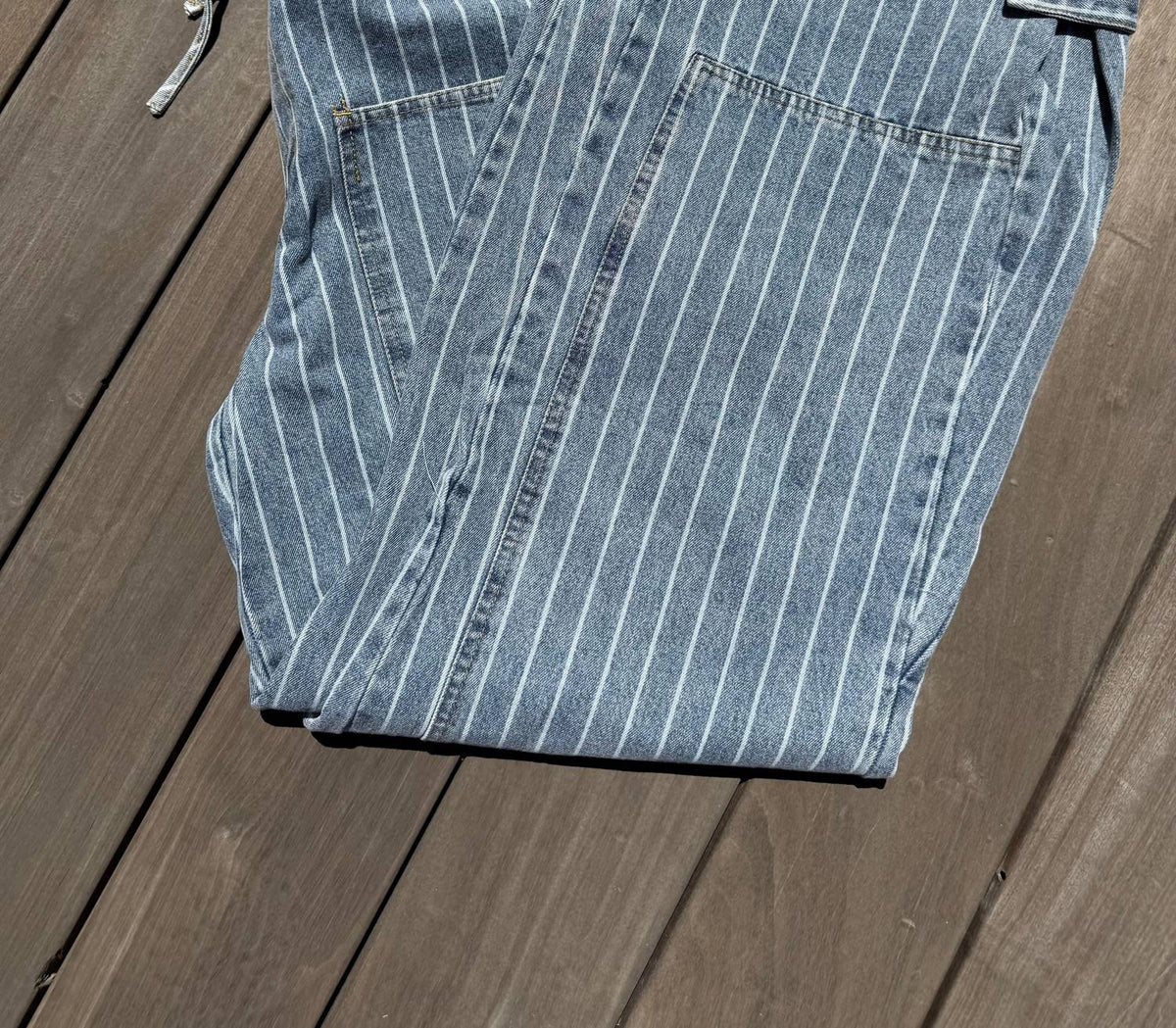 Bibi - Stripped Cargo Pocket Jeans
