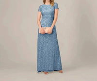 Adrianna Papell - Women's Scoop Back Sequin Gown