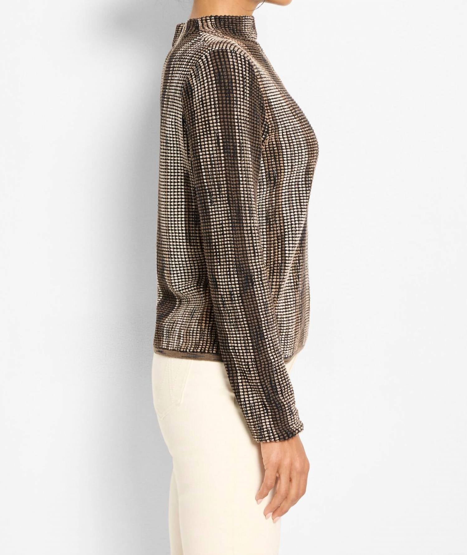 Nzt By Nic+Zoe - Ombre Pixel Knit Sweater