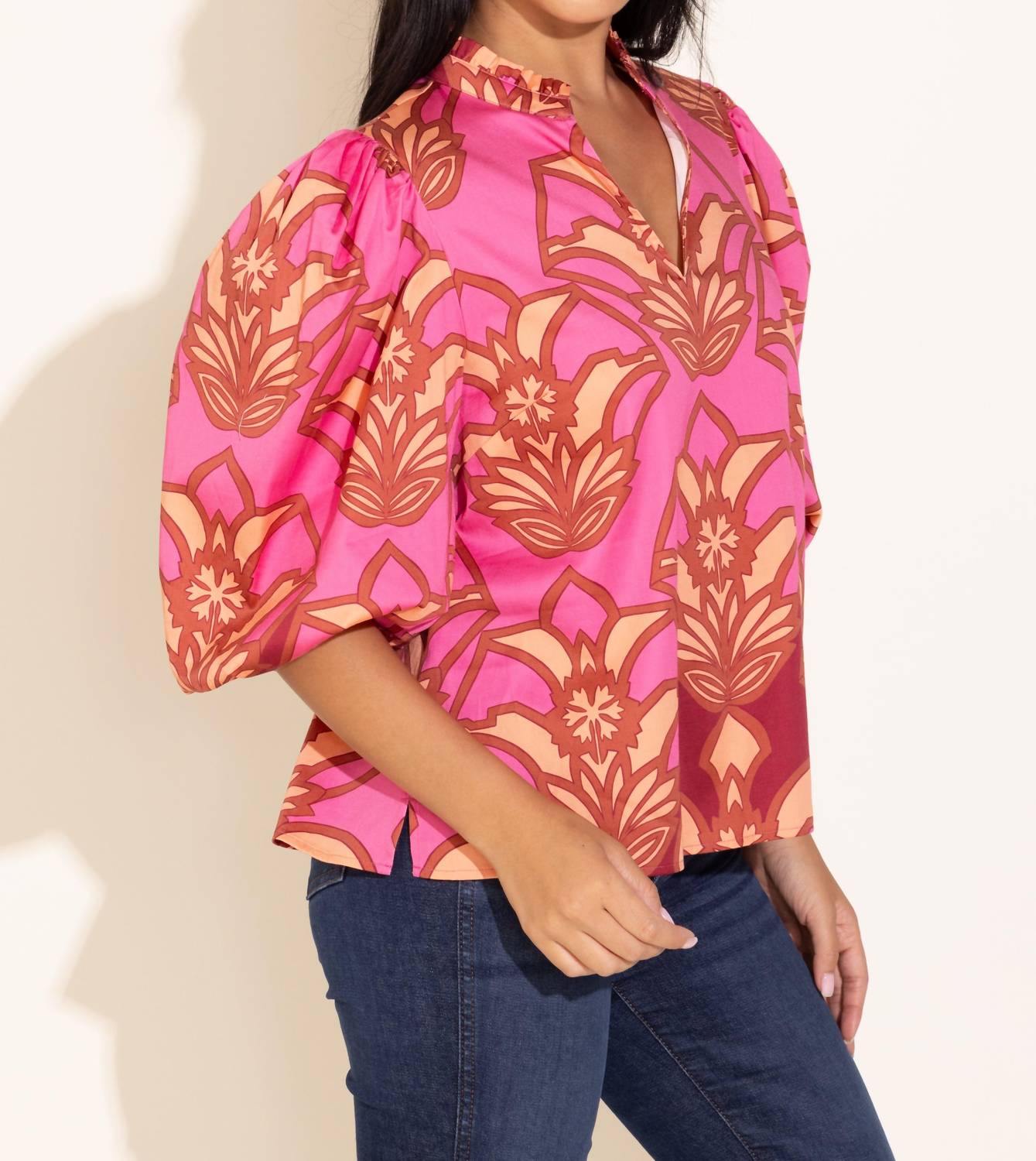 Alden Adair Ali Top in desert rose 1 - women's blouse - view 6