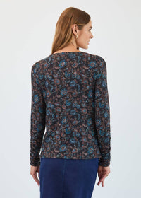Fdj - Crest Floral Long Sleeve Top