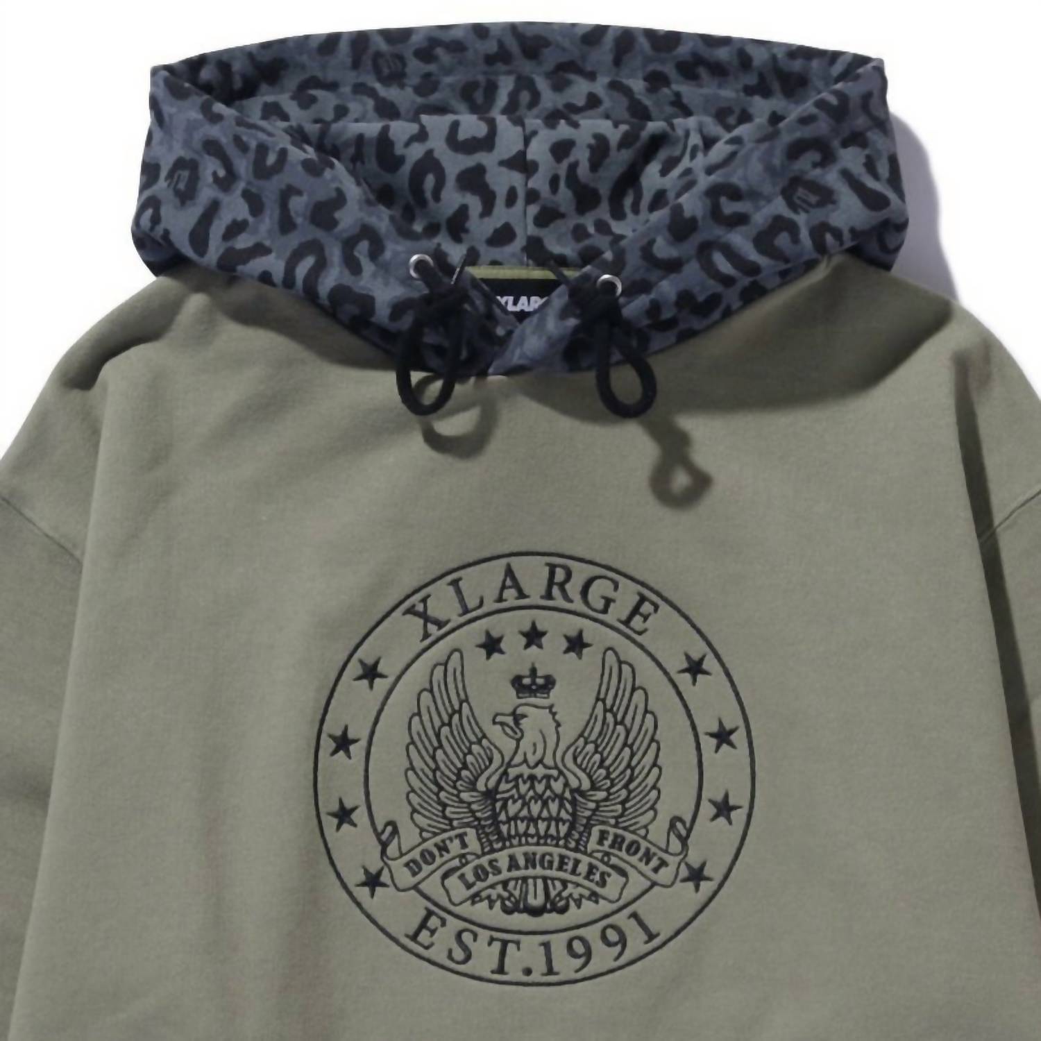 Xlarge - Pattern Blocked Hooded Sweatshirt