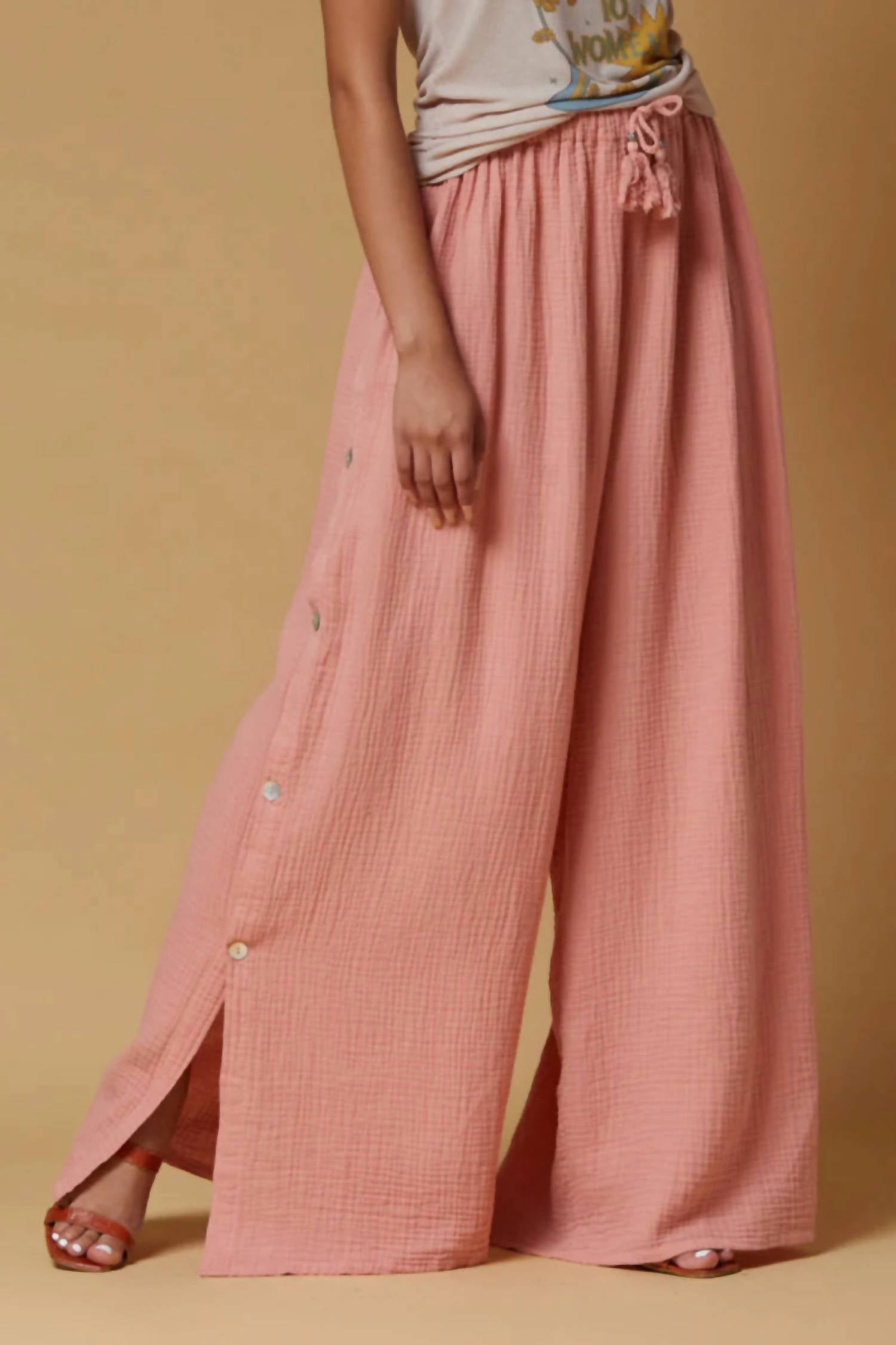 Scandal Italy - Women's Cassia Cotton Wide Leg Pants