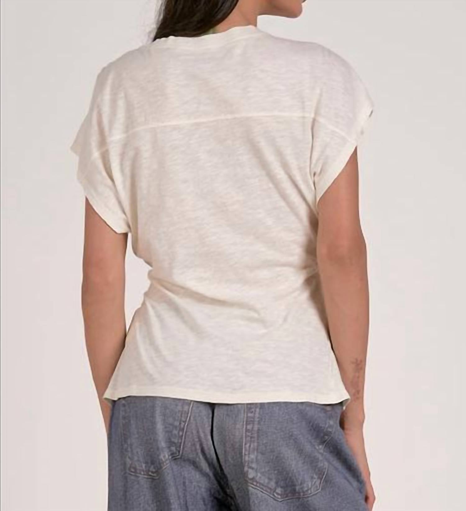 Elan - Cap Sleeve Top With Side Tie
