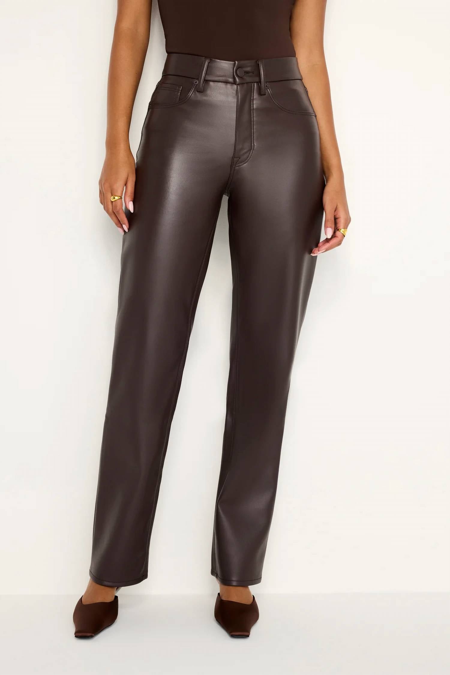 Good American - Icon Faux Leather Pants