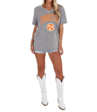 Gameday Couture - Jeweled Rhinestone V-neck Tee