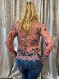 Origami - Rock N Roll Mesh Top