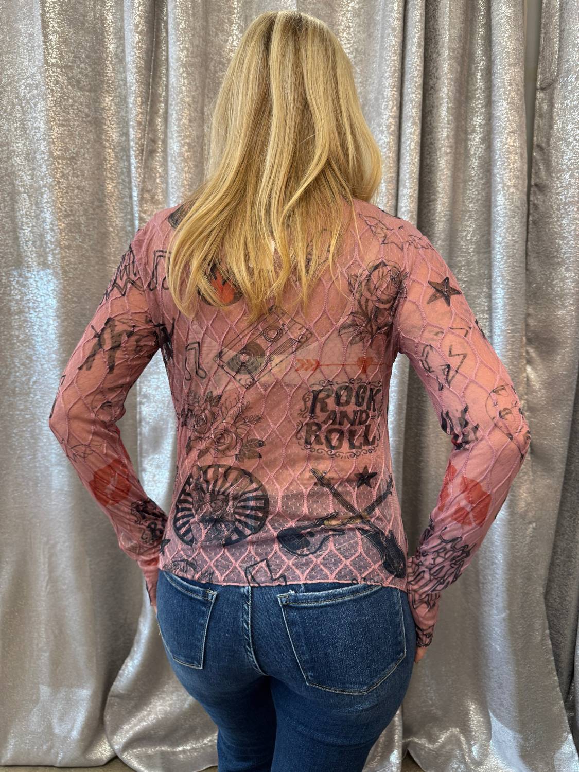 Origami - Rock N Roll Mesh Top