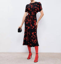 Victoria Beckham - Gathered Waist Midi Dress