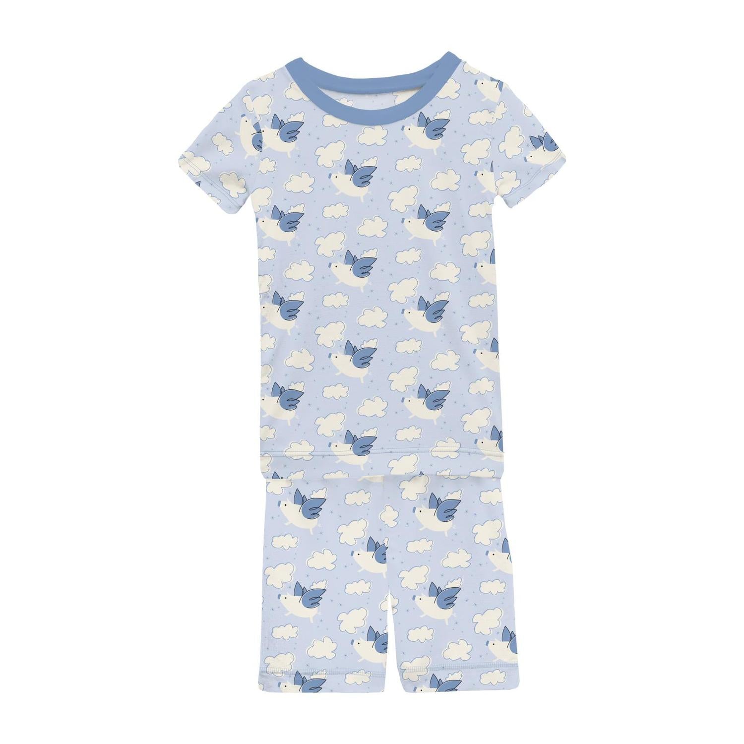 Kickee - Kids' Short Sleeve Pajama Set with Shorts