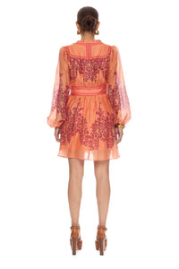 CIEBON Leeana Floral Print Dress in coral reef - women's dress - view 4